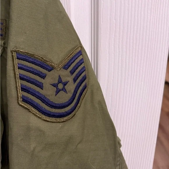 Vintage 1950s–60s USAF OG-107 Cold Weather Field Jacket w/ Original Patches - Picture 5 of 10